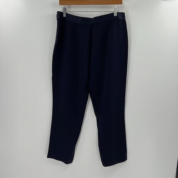 Kobi Halperin Women's High Waisted Flat Front Ankle Pants - Navy - Large - Picture 9 of 9